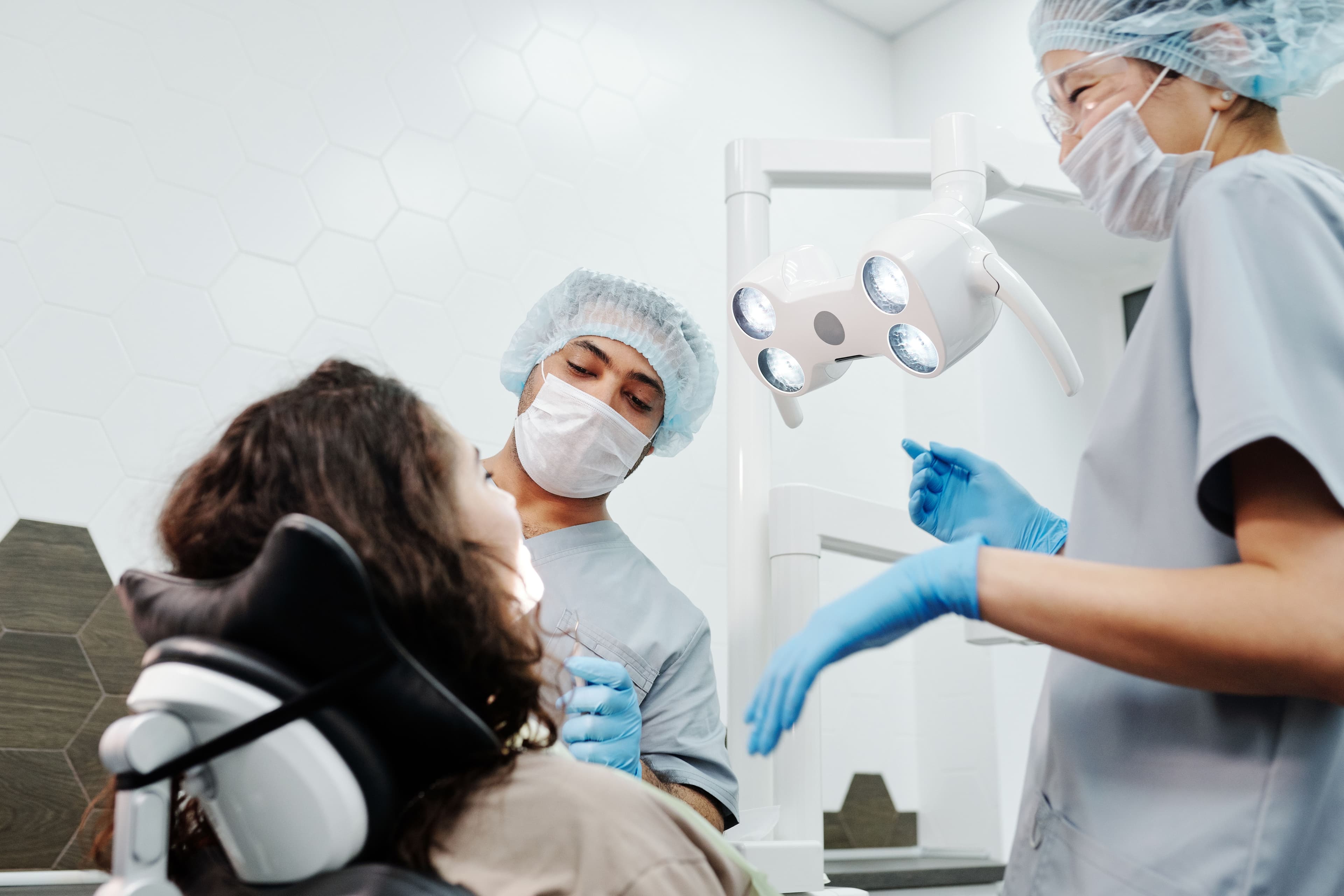 Clean modern dental treatment room